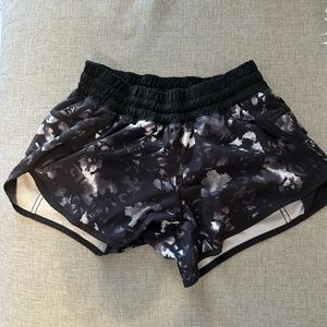 Lululemon Black Tie Dye Tracker Shorts